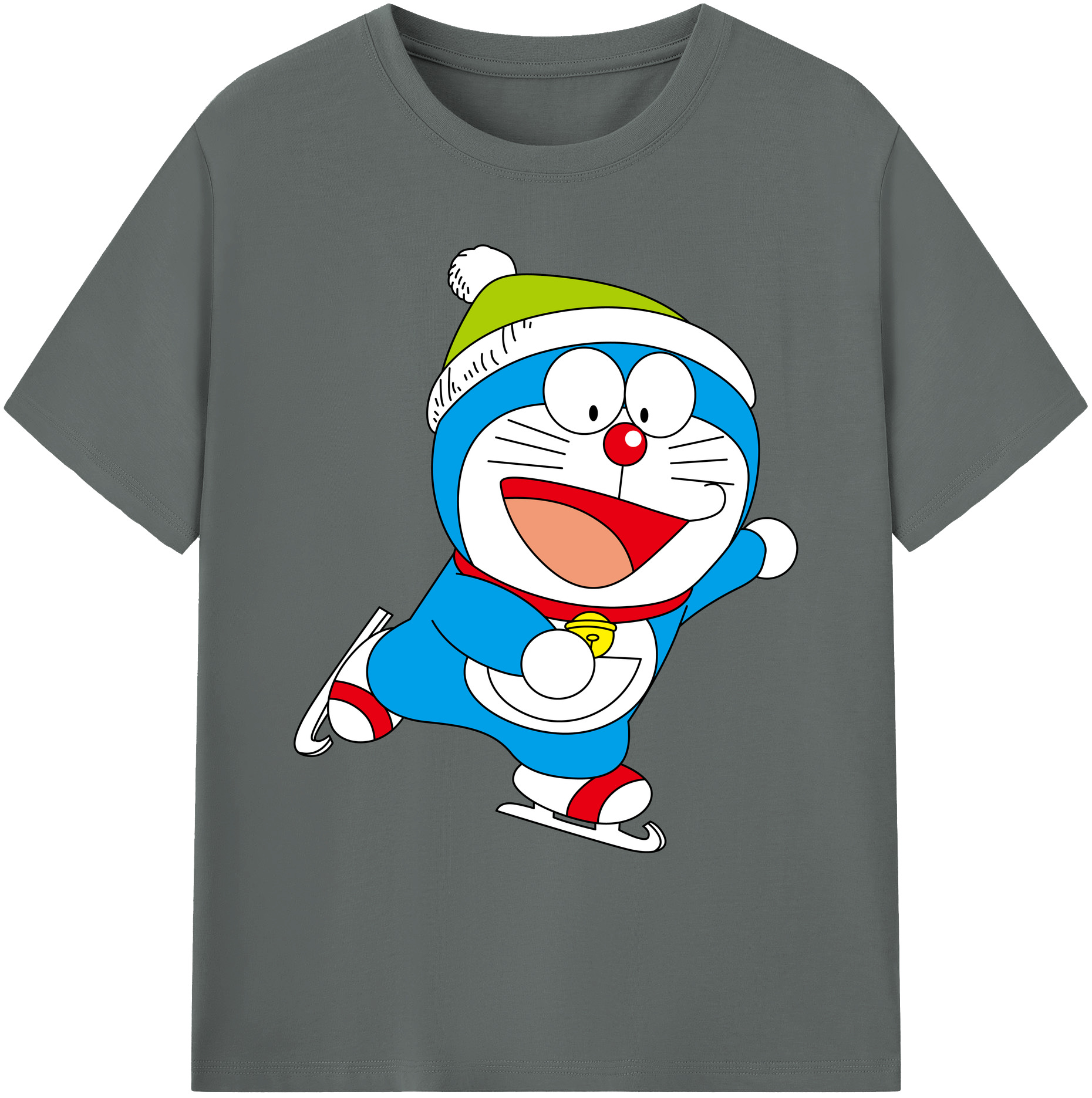 （画像用） ドラえもん Doraemon 綿100％ メンズ半袖Tシャツ｜肌触りやわらか＆通気性